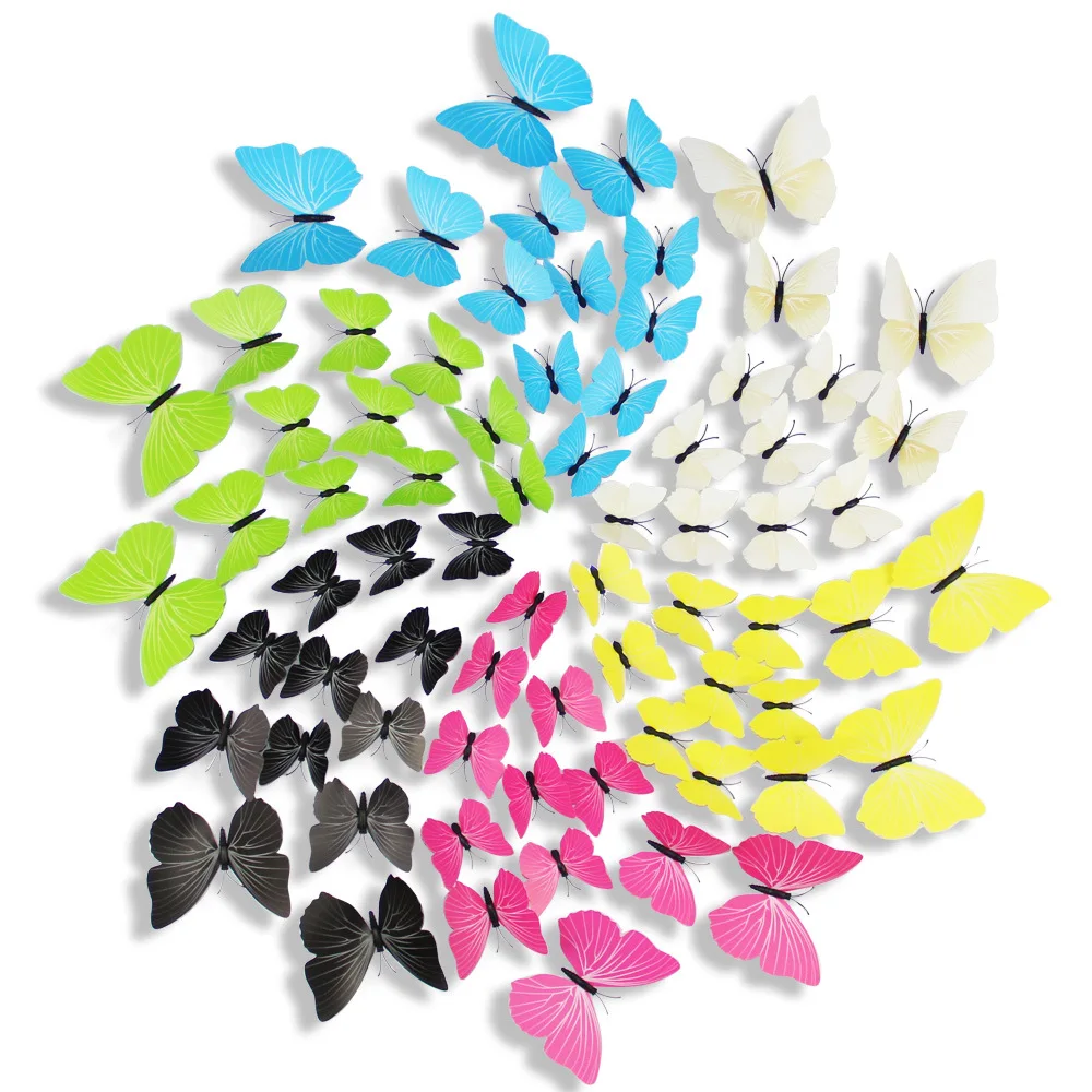 

5Packs Self Adhesives 3D Wall Stickers Decorations for 3D Butterfly Stickers Room Decoration Decor On the Wall for Kids Rooms