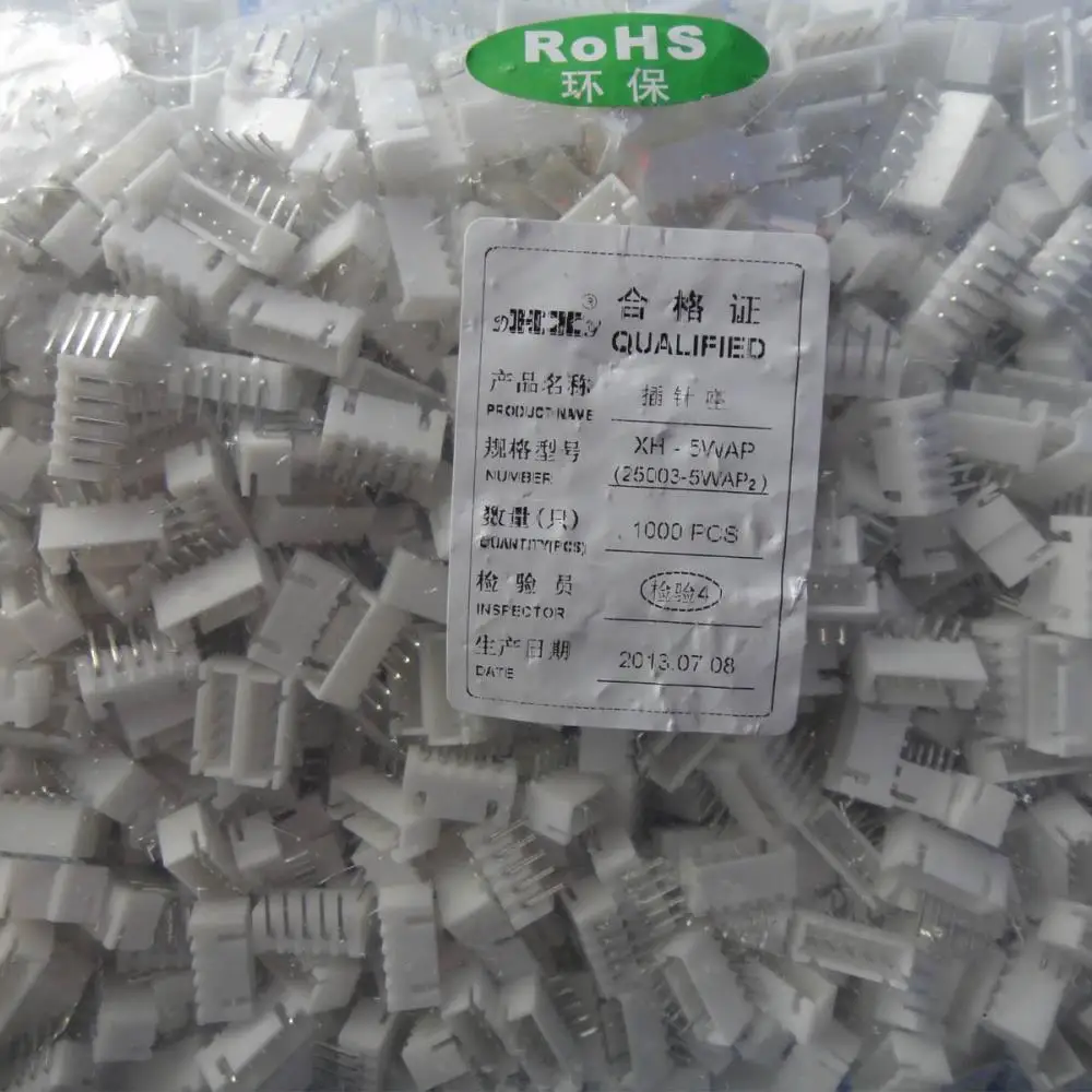 

Free Delivery.HX Red Star pin connector XH-5WAP seat 25003-5WAP2 XH2.54-5P looper a pack 1000