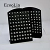 72Pcs (36Pairs) One Card 4mm - 7mm Crystal Zirconia Stainless Steel Stud Earring for Women Fashion Jewelry Display Boards LR285 2