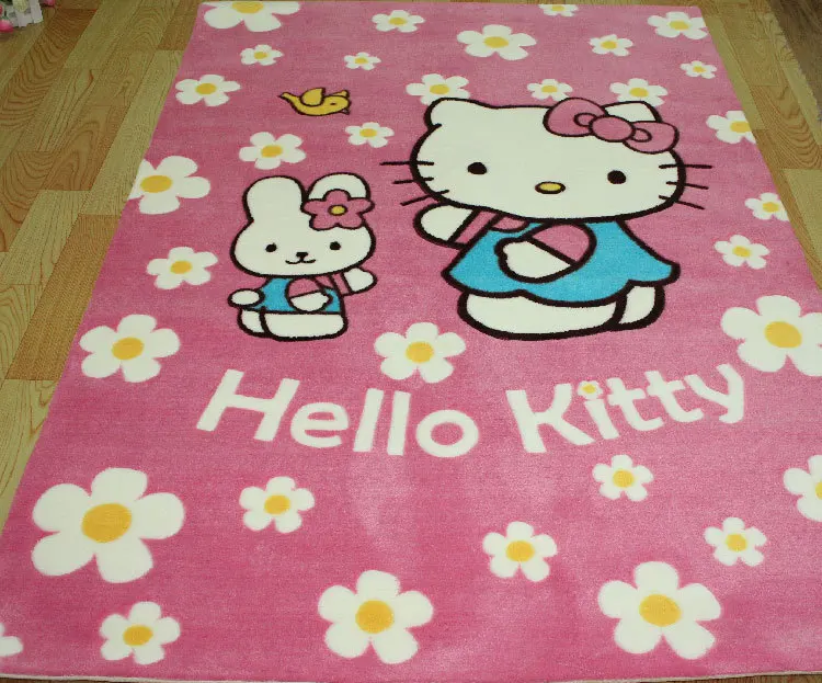 Free Shipping Hello Kitty Acrylic Room Carpet Cartoon Children Free Shipping Hello Kitty Acrylic Room Carpet Cartoon Children Area Rug Extra Large 170cm 120cm 66 93inch 47 24inch In From Home Garden On