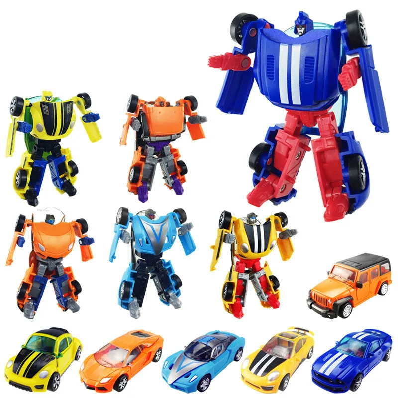 Cool!!! Novelty 2 Style Transformation Robot Model Cars Kid Toys