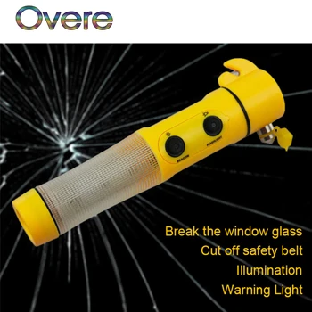

Overe 1PC Car safety hammer Auto escape tool LED Styling For Peugeot 508 308 206 307 207 407 2008 Citroen C4 C5 Opel Astra j h