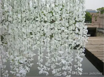 

85CM Length Artificial Pink Cherry Blossom Flower Vine Plant Home Decorative Silk Flowers For Wedding Birthday Party Decoration