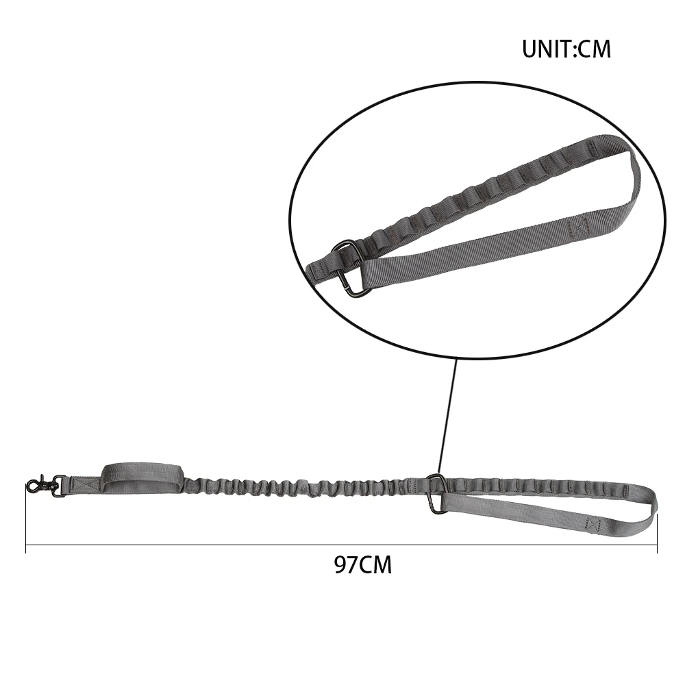 Отличный Элитный поводок для собак банджи, тактический поводок для собак, регулируемый поводок для собак с прочной застежкой и двумя ручками