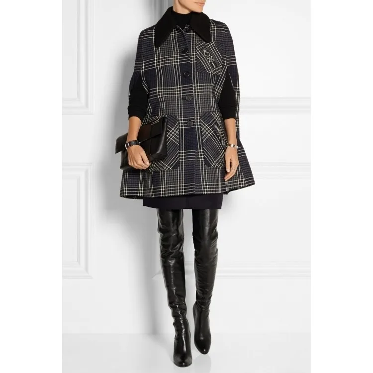 Tacón otoño Del Botas De Primavera Grueso Cremallera Rodilla Suave Picture Antideslizante Damas As Y Zapatos La Negro Alto Muslo Cuero Encima Alta Mujer Por Up7qAw8x