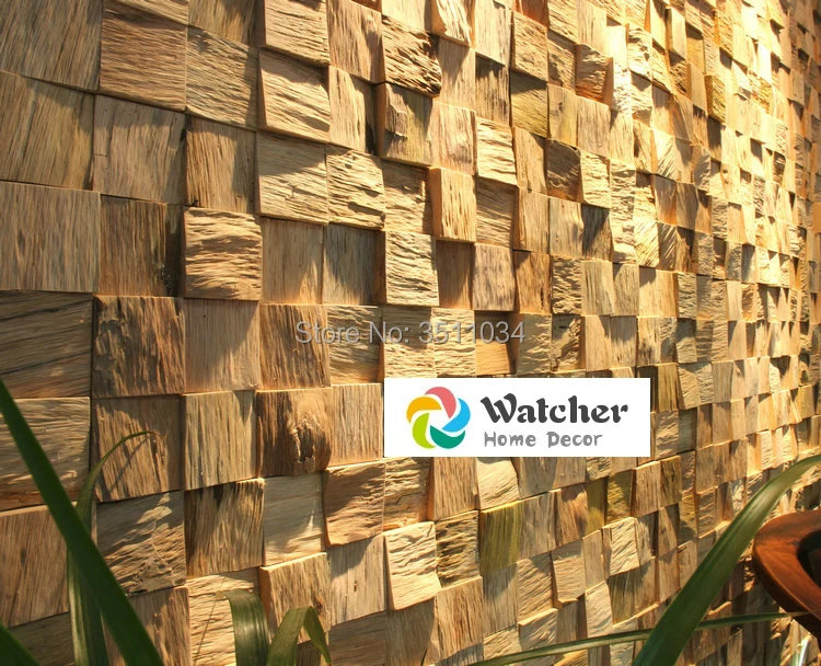 Goedkoop 1 doos 11 stuks Nieuwe Ontworpen Gorgeous Moza iuml;ek Patronen, hout Moza iuml;ek Art, hout Moza iuml;ek Tegel Art Muur Decoratieve Tegel Voor Home Decor