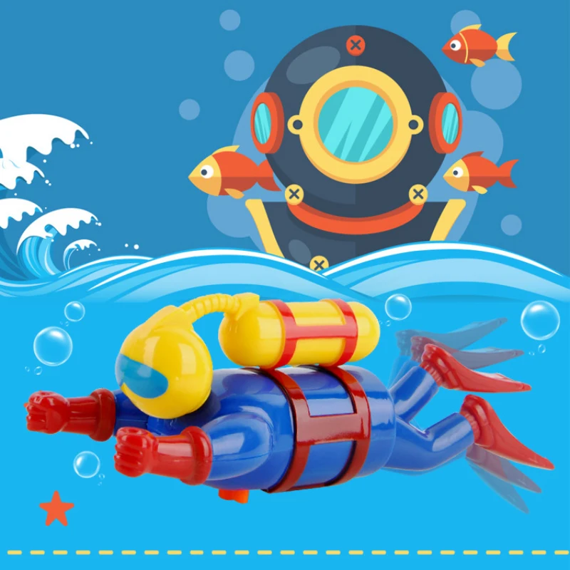 Детские игрушки для ванной Diver заводная игрушка для ванны классическая игрушка для плавания заводная игрушка для воды Мультяшные развивающие обучающие игрушки для мальчиков