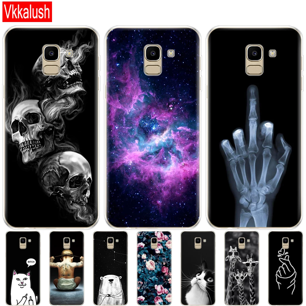 

Case For Samsung J6 2018 Case EU J600 J600F SM-J600F Soft TPU Silicon Cover For Samsung Galaxy J6 Plus 2018 J6 J610 J610F Cat