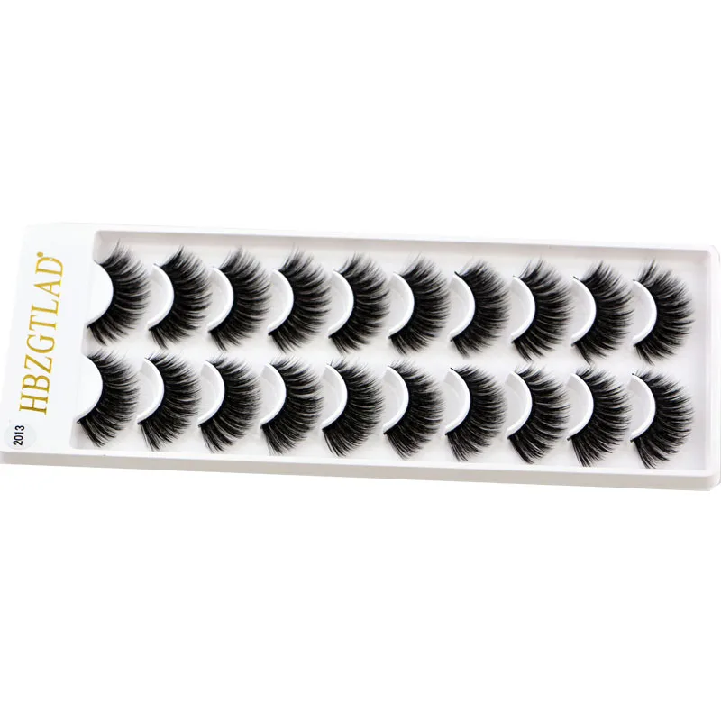 NEW 10 pairs Real Mink Eyelashes 3D Natural False Eyelashes 3d Mink Lashes Soft Eyelash Extension Makeup Kit Cilios
