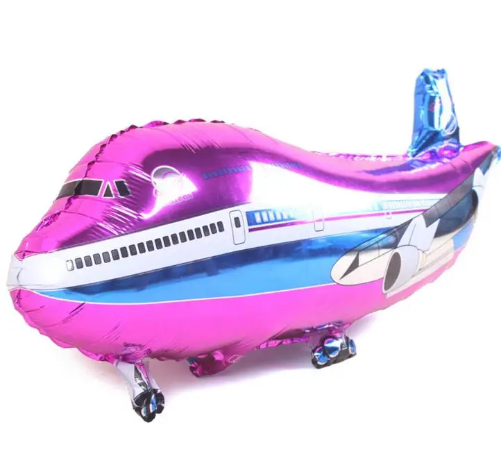 3" алюминиевая фольга самолет воздушный шар самолет детское украшение для вечеринки в день рождения негабаритное моделирование 82*42 см настоящий мешок наполнитель - Цвет: Розовый