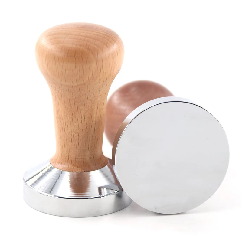 Billige IYouNice Espresso Kaffee Tamper für Barista Flache Stahl Basis Kaffee Bean Presse Kaffee Schleifen 51mm Silikon Matte
