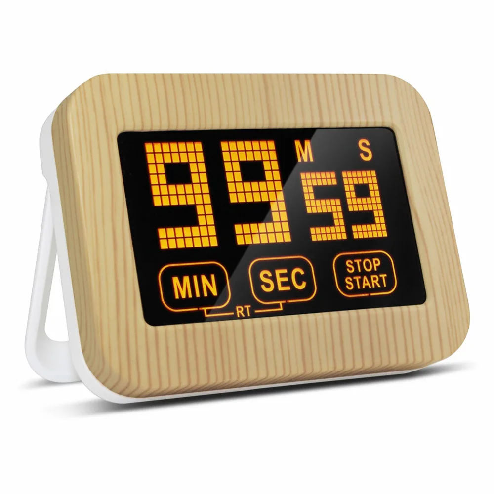 

Magnetic LCD Touch Screen Timer Digital Kitchen Countdown Timer Alarm with Stand Kitchen Timer Cooking Timer Alarm Clock