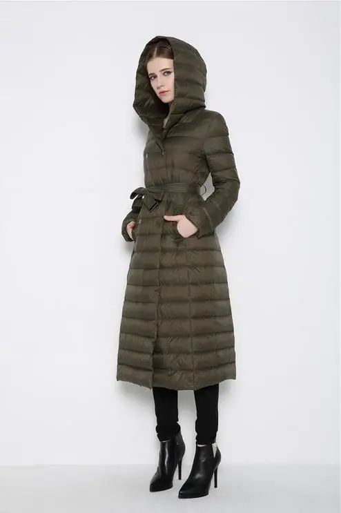 Теплая парка новая зимняя куртка высокого качества пальто для женщин длинный пуховик размера плюс - Цвет: Армейский зеленый