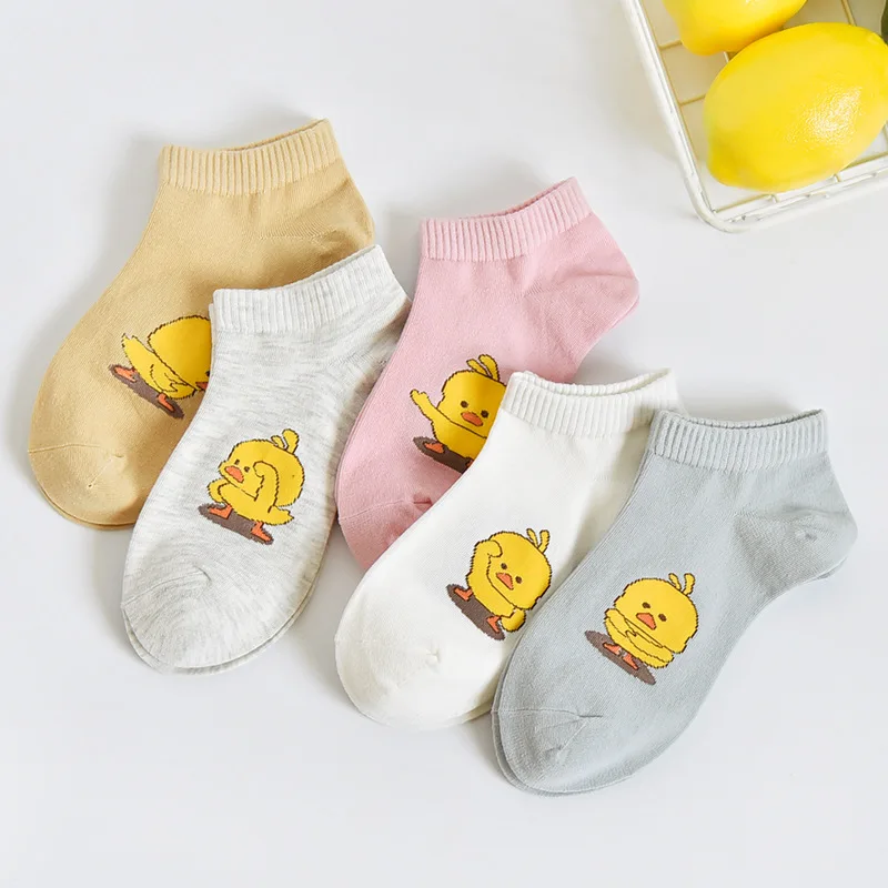 

SP&CITY 5Pairs New Arrival Cartoon Cotton Short Socks Japan Style Women Funny Animal Patterned Socks Creative Cute Cheap Art Sox