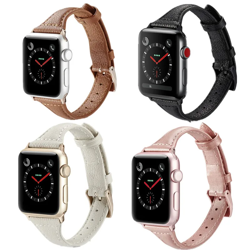 Кожаный ремень с металлической пряжкой для Apple Watch band 4 44 мм 40 мм iwatch 3 2 band 38 мм 42 мм браслет из натуральной кожи ремешок для часов