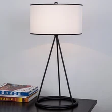 Кантри сад стиль гостиная спальня прикроватная лампа из ткани кабинет современный минималистский креативное освещение настольные лампы ZS114