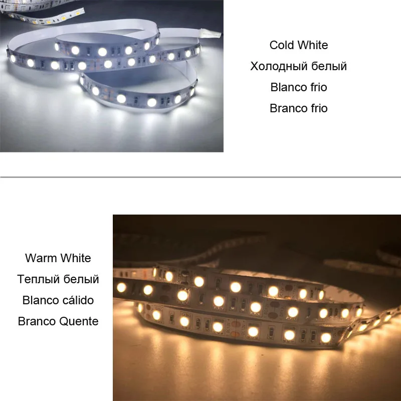 ZGX 5050 холодный теплый белый RGB светодиодный светильник гибкая лента Рождественский Декор ip Водонепроницаемый неон для внутренней кухни