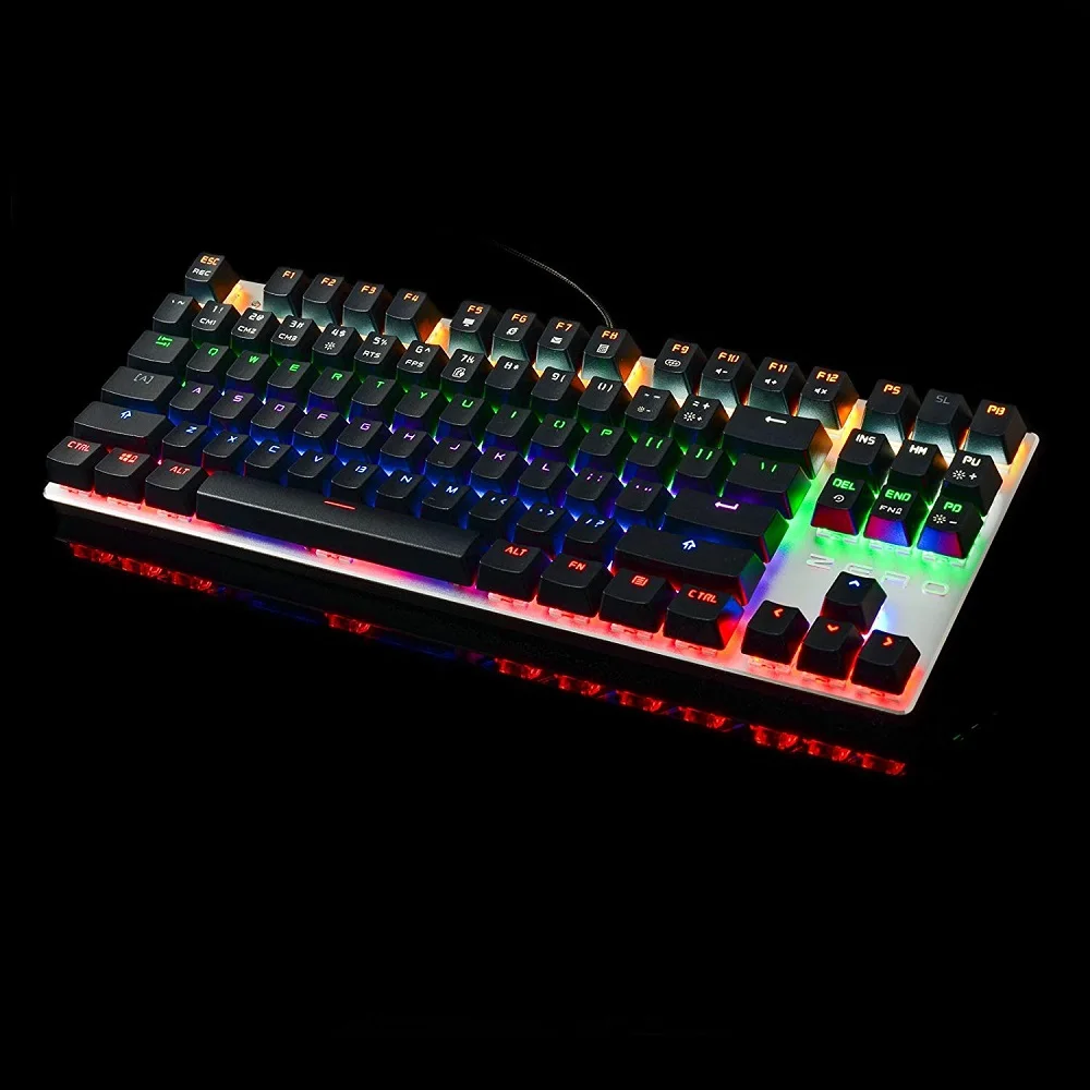 

Mechanical Gaming Keyboard 104 Key RGB LED Illuminated Keyboard Backlit Computer PC Gaming Keyboard Blue/Black/Red Switches