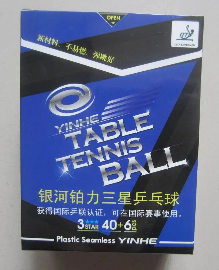 Original yinhe new materials 40+ poly table tennis ball table tennis