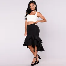 Элегантная пикантная модная женская юбка с высокой талией до колена, женские юбки, Клубные вечерние юбки