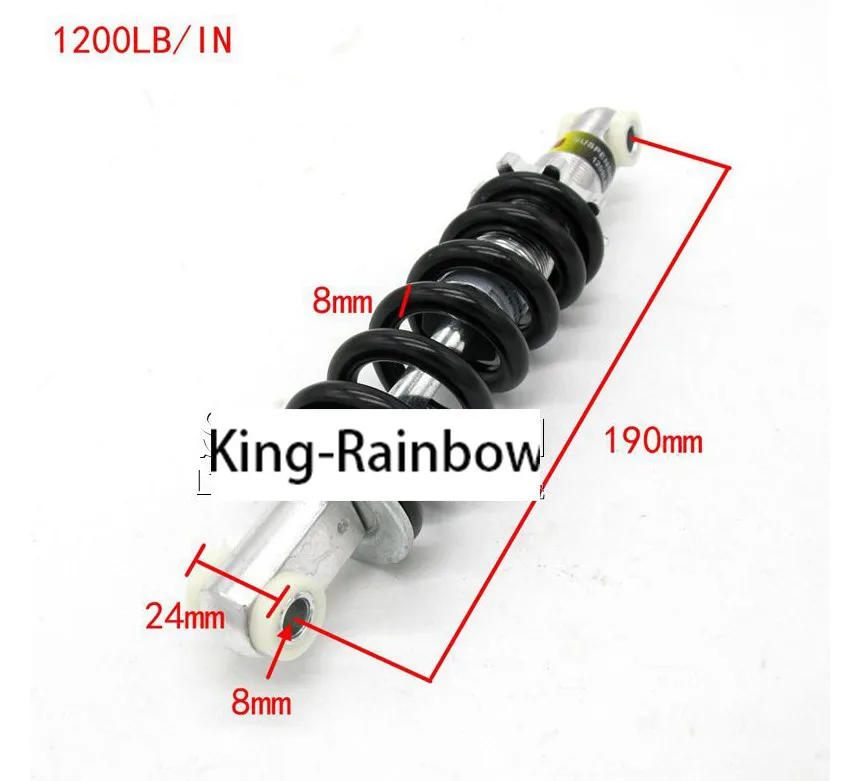 1 шт. 1200LB/в 750LB 650LB воздушный амортизатор мотоцикла задняя подвеска для 47cc 49cc мотороллер ATV Quad - Цвет: 190MM 1200LB