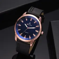 Роскошные Брендовые мужские часы s модные повседневные мужские кварцевые часы высокого качества кожаный ремешок часы Ray glass наручные часы