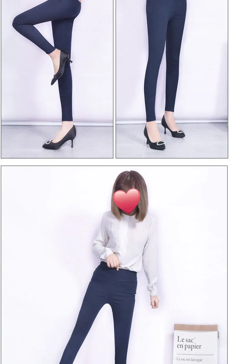 BIVIGAOS Мода и досуг женские s Корейская Высокая талия задний карман узкие брюки леггинсы тонкие эластичные тканые узкие брюки женские брюки Брюки-карандаши