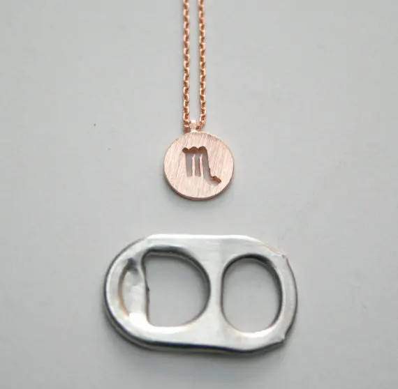 

Scorpio Necklace Signs 12 Zodiac Constellation Necklace Horoscope Astrology Disc Pendant Necklaces for Birthday Gift