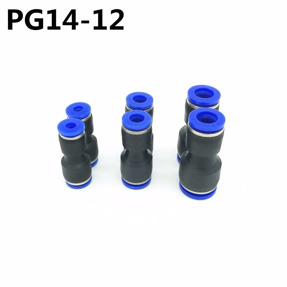 Pneumatic Push In Fitting PG Reducer Union Connectors For Air Water Tube Hose 