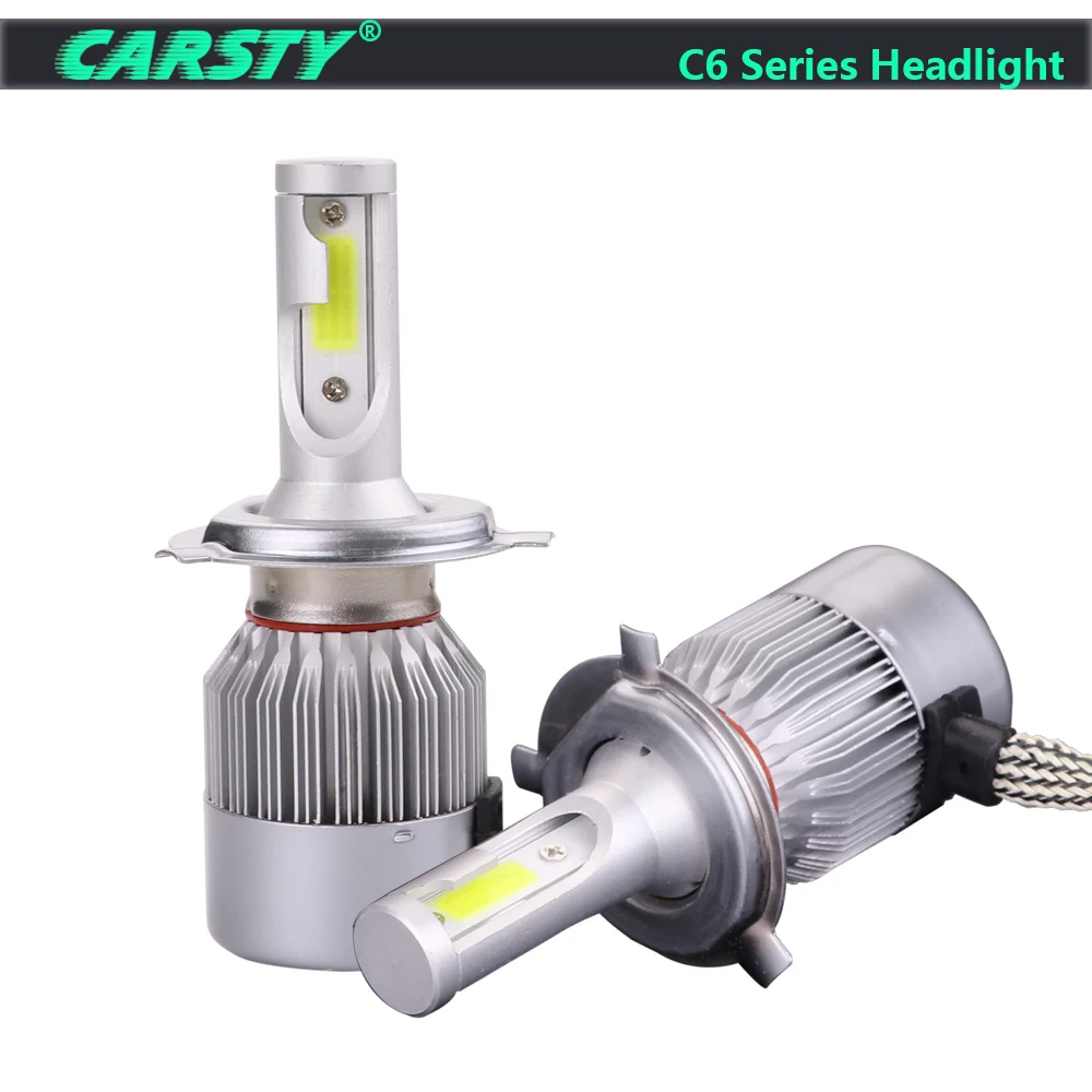 

Carsty C6 H4 H7 H8 H11 H1 9005 9006 COB LED Headlight 72W 8000LM Car LED Headlights For Car Bulbs Headlamps Fog Light 6000K 12V