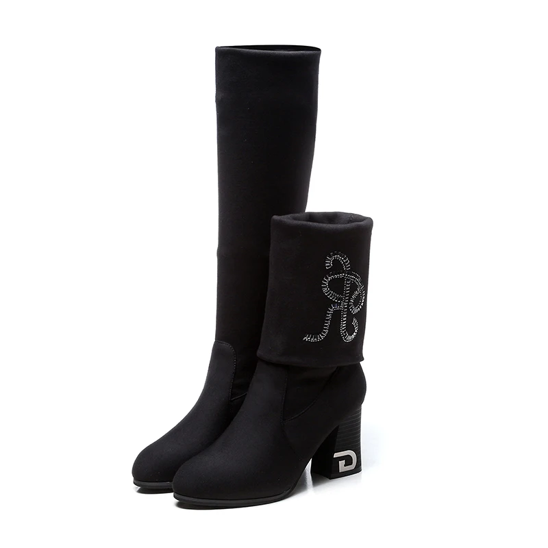 

However, Knee Boots, Women's Boots, And Women's Knees, High-heeled Skinny Stretch Fabric