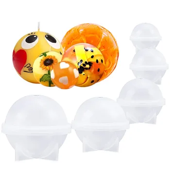 

5pcs Sphere Round Silicone Mold Resin Epoxy Jewelry Spherical Candle Wax Soap Bath Bomb Chocolate Jelly Making Moulds