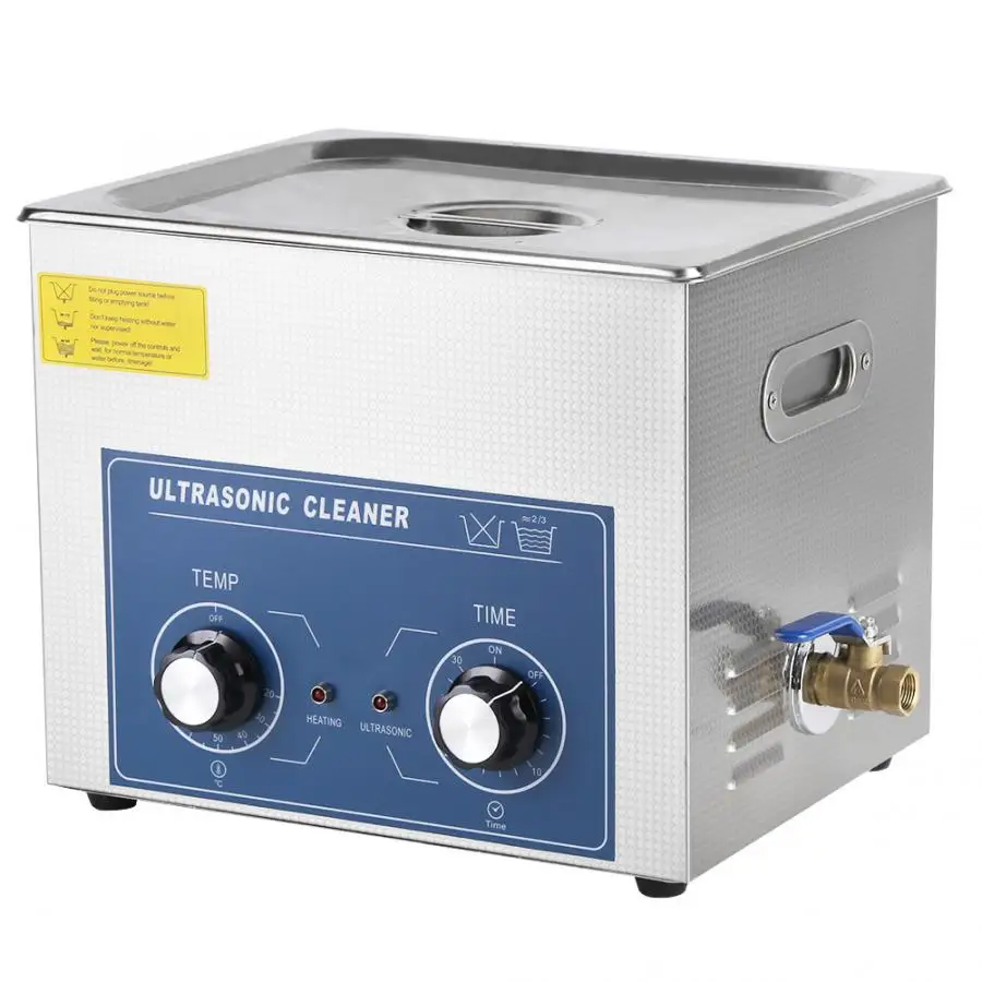 

10L Digital Ultrasonic Cleaner Heated Timer Stainless Steel Ultra Sonic Cleaning Machine with Basket Local Fast Shipping
