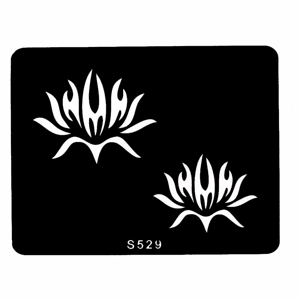 Hot 1 Piece Small Indian Henna Tattoo Stencil Flowers Design Women Body Art DIY Colored Drawing Tattoo Stencil High Quality S529
