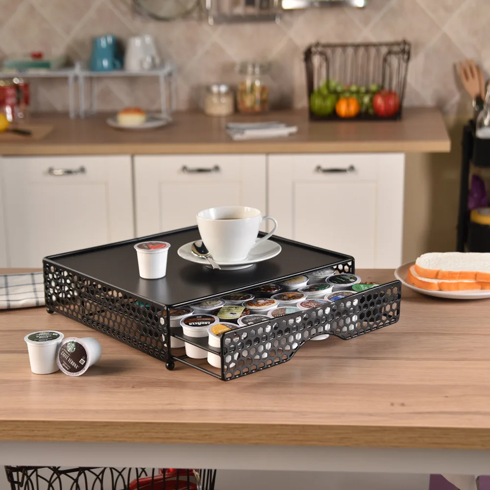 الساخن بيع تصميم مستقل درج تخزين القهوة حامل كبسولات مضخة قهوة حامل ل 36 قطعة كبسولات coffeeware مجموعة