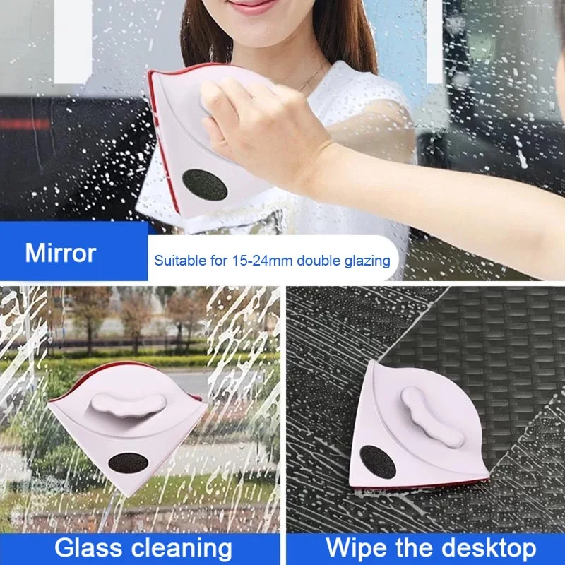 Window Glass Cleaning Tool Double Side Magnetic Brush Surface Cleaner Wiper TN99