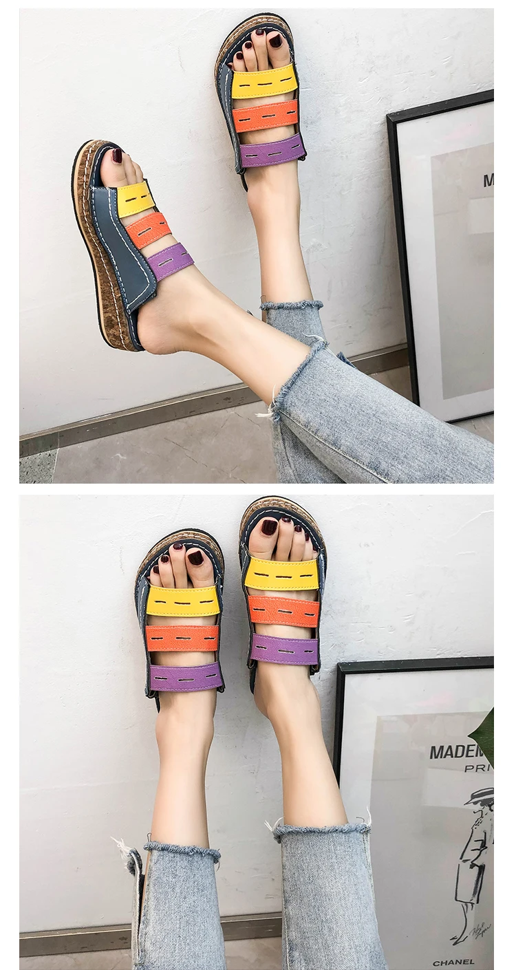 2019 летние женские тапочки; обувь с открытым носком; женские босоножки на платформе и высоком каблуке; повседневная женская обувь на