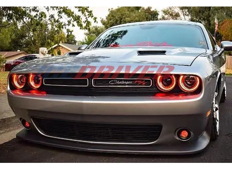 Icedriver для Dodge Challenger DRL RGB многоцветный светодиодный панели- дневные ходовые огни красный синий Демон освещение для глаз лампы