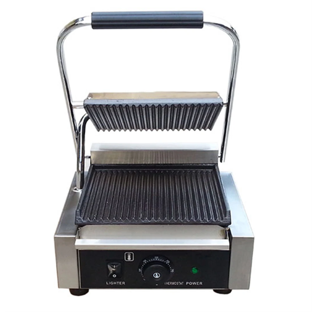 

3 Choices 220V/1800W Non-stick Commercial Single Plate Steak Sandwich Toaster Machine Electric Griddle Electric Contact Grill