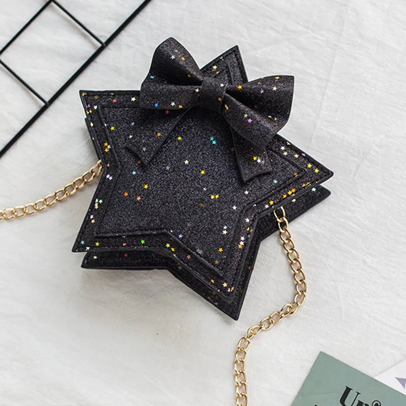 Kids Girls Star Women Sweet Messenger Bag Glitter Sequins Crossbody Shoulder Bag Small Envelopes Bags Party Clutch Handbags (7)