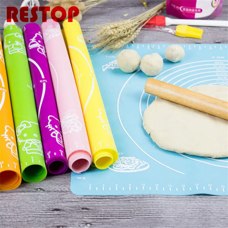 40*50cm Large Size Silicone Baking Mat Scale Kneading Dough Mat Non