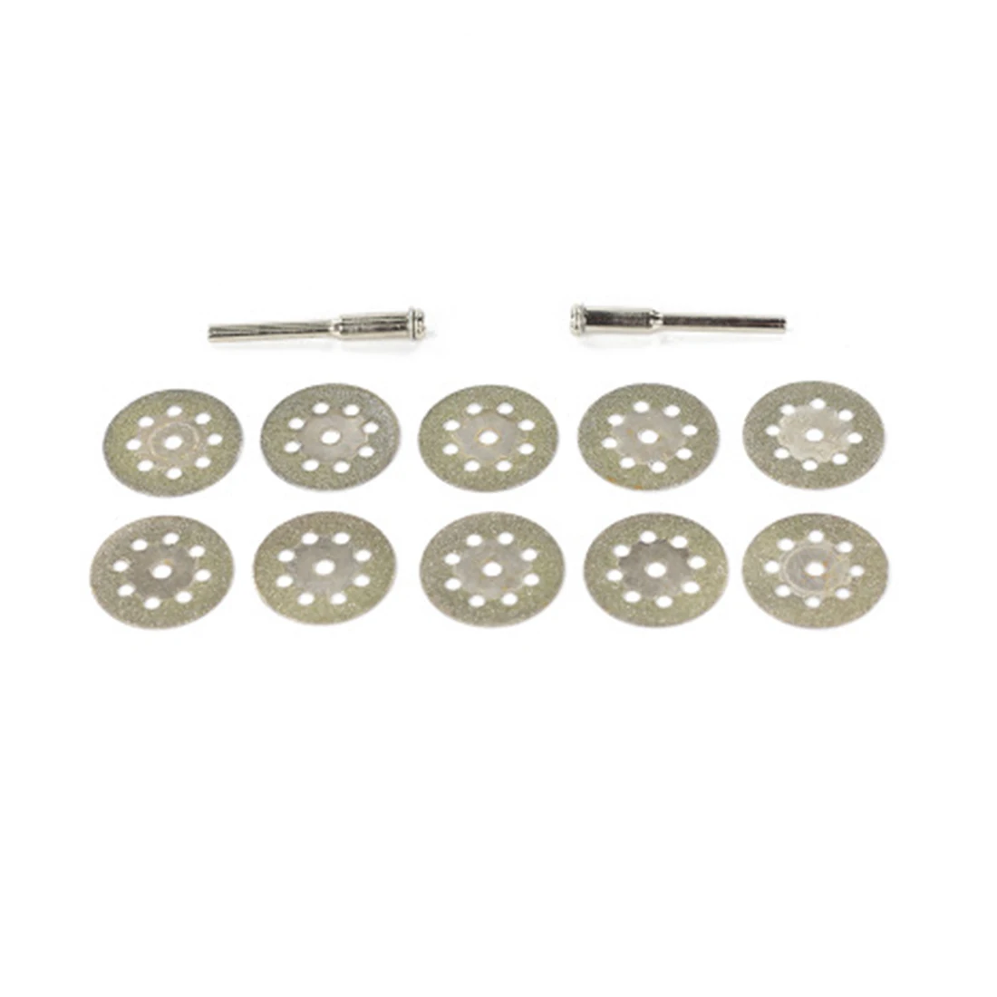 

10pcs/set 20/30mm Mini Diamond Saw Blade Silver Cutting Discs with 2X Connecting Shank for Dremel Drill Fit Rotary Tool