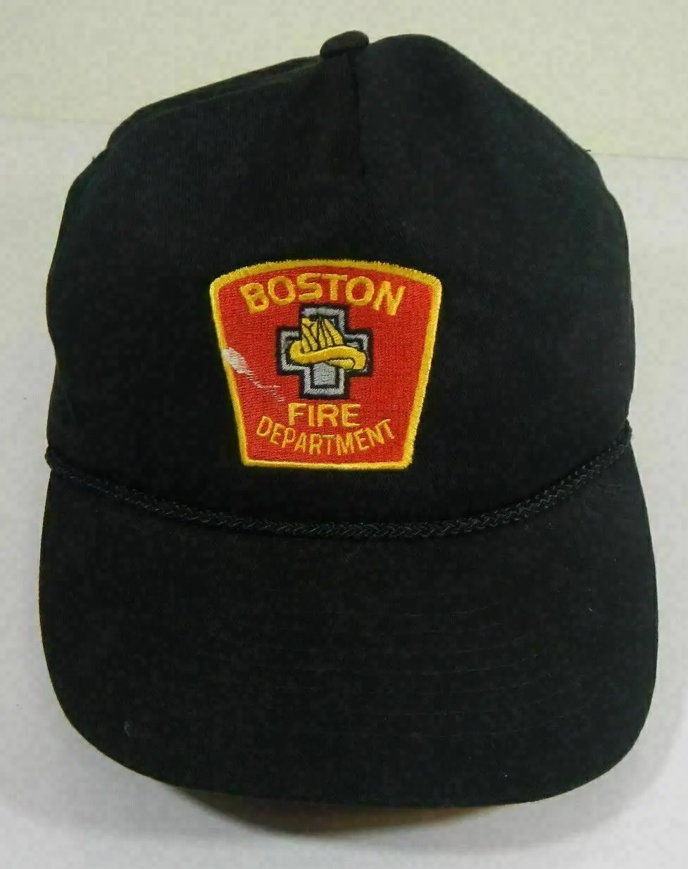 

Printed Boston Fire Department Black Snapback Hat Cap Keep Back 300 Feet