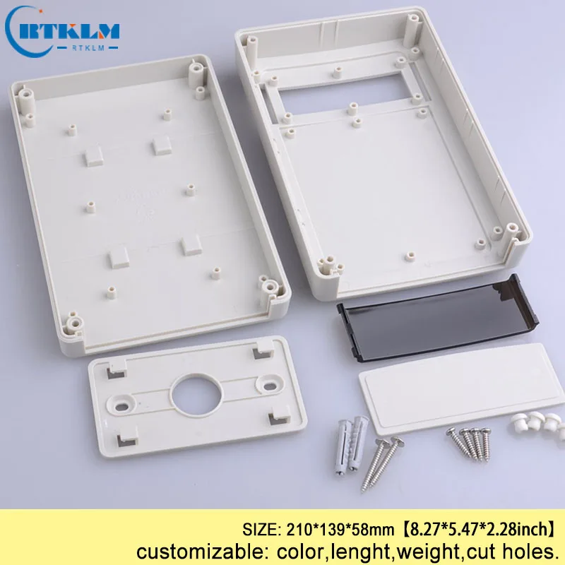 Настенная пластиковая коробка электрическая пластиковая коробка для электроники блок питания проектная Коробка abs РАСПРЕДЕЛИТЕЛЬНАЯ КОРОБКА 210*139*58 мм