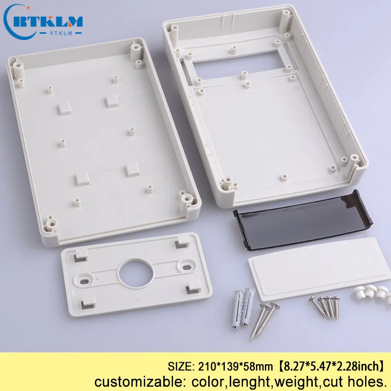 Wall mounting plastic box electrical custom electronics plastic enclosure Power supply project box abs junction box 210*139*58mm