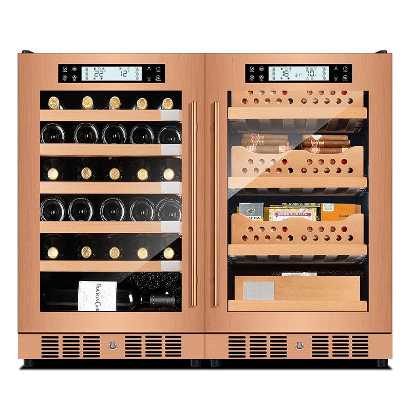 FK-28CT2 шкафчик для хранения сигар "humidor" роскошный деревянный из испанского кедра humidor винный шкаф компрессор сигара охладитель вина