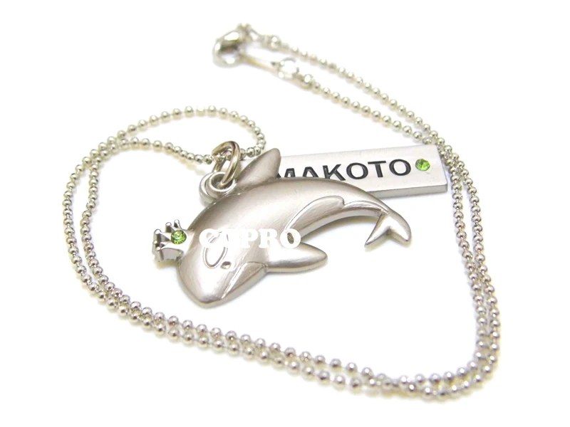 Free-iwatobi Swim Club Anime Matsuoka Rin Shark Shape Pendant Cosplay Necklace Accessories for Gift halloween looks