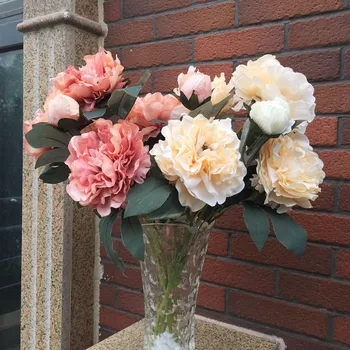 

European high-grade silk flower bouquet Home Furnishing dry living room decorative plastic placed floral ornaments