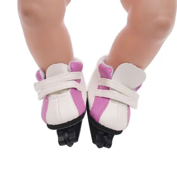 

Dolls shoes accessories roller skates Pulley shoe fit 43 cm baby doll and American 18 inch Girl doll g17