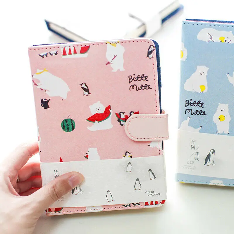 

Arctic Cute PU Notebook Stationery Thicken Notebook Student Snapped Account Book